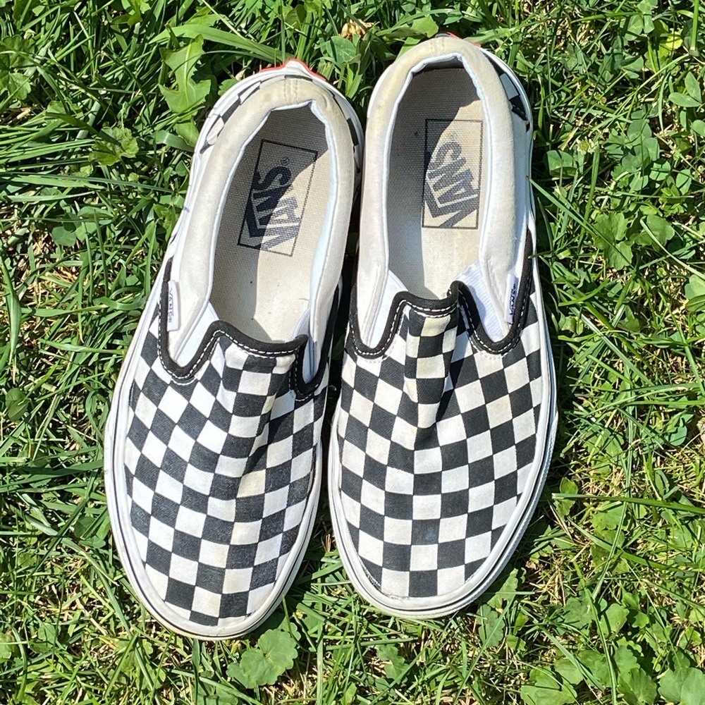 Checkered Vans Slip-on Women-7.5 Men-5.0